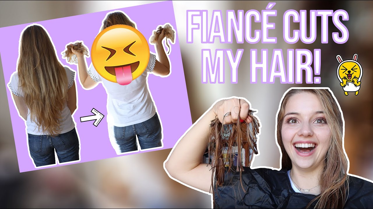 ЖЕНИХ ОТРЕЗАЛ МНЕ ВОЛОСЫ 💇🏼‍♀️ Первый раз стрижём волосы дома!