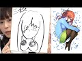 [Eng Sub] Master Artist Inori Minase draws Miku - Go toubun no Hanayome