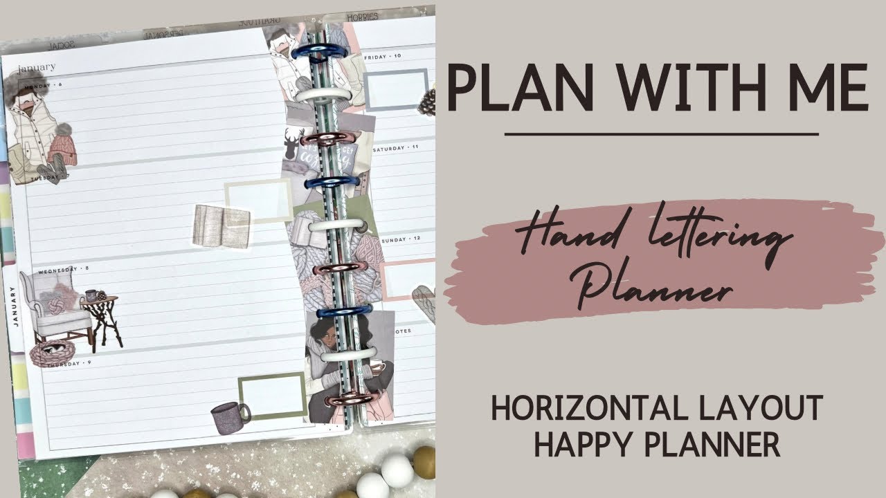 PLAN WITH ME | HORIZONTAL LAYOUT FOR HAND LETTERING PRACTICE | HAPPY ...