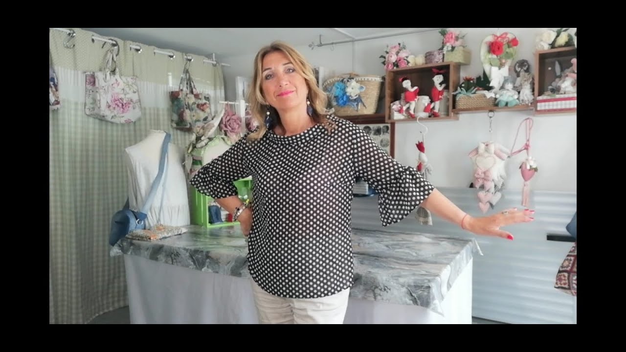 267🎀Blusina manica arricciata + cartamodello GRATIS+ nozioni di sartoria