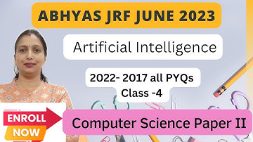 UGC NET 2023 | Solution of Artificial Intelligence |PYQs 2022- 2017 | Class 4 |By Rashmi Vishwakarma