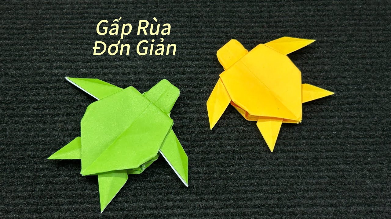 Cách Gấp Rùa Đơn Giản - Origami turtle easy - YouTube