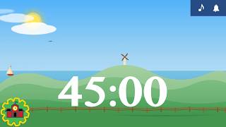 45 Minute Spring Classroom Timer 🌷 Relaxing Meadow Ambiance (Music & Alarm)