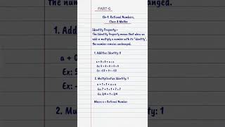 Identity Property of Rational Numbers | Class 8 Maths Ch-1 | PART-6