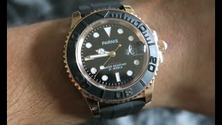 parnis yachtmaster rose gold