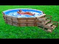 Homemade pool from pallet 