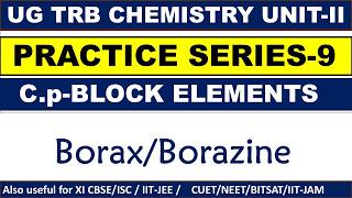 UG TRB Chemistry -2026/MCQs on Borax/Borazine/Theory with Detailed Explanation.