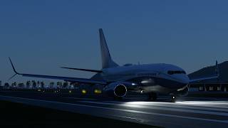 Short Field takeoff out of a 949m VFR Airport (LIRJ) | XP12 | Level Up B737-700 v2 (BBJ1 mod)