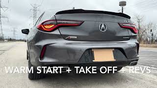 2023 Acura TLX 2.0T: PLM Front Pipe with Stock Mufflers and Catalytic Converter