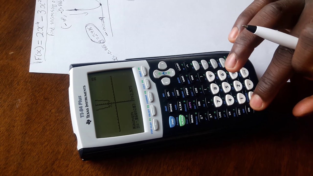 Finding Relative Min Max Increasing And Decreasing On Ti 84 