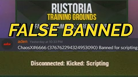 Banned For Scripting From Rustoria and OS