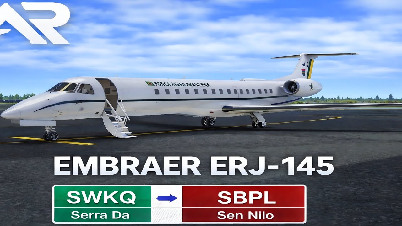 ✈️ VOO COMPLETO RFS |  Embraer ERJ-145 🇧🇷📍 SWKG (Serra Da Capivara) – ➡️ SBPL (Senador Nilo) Quad HD