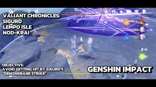 genshin Impact Valiant Chronicles Sigurd  Avoid Getting Hit By Sigurds Demonsbane Strike