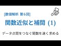 数値解析 (第6回)『関数近似と補間 (1)』