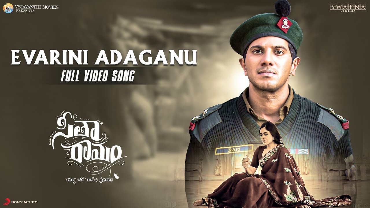 EVARINI ADAGANU Video Song   Sita Ramam Telugu  Dulquer  Mrunal  Vishal