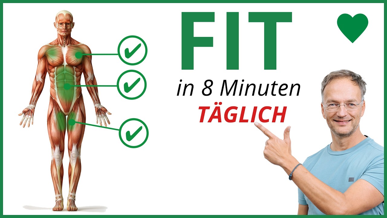 8-Minuten Ganzkörper-Routine für JEDEN TAG 💚 mehr Kraft & Stabilität