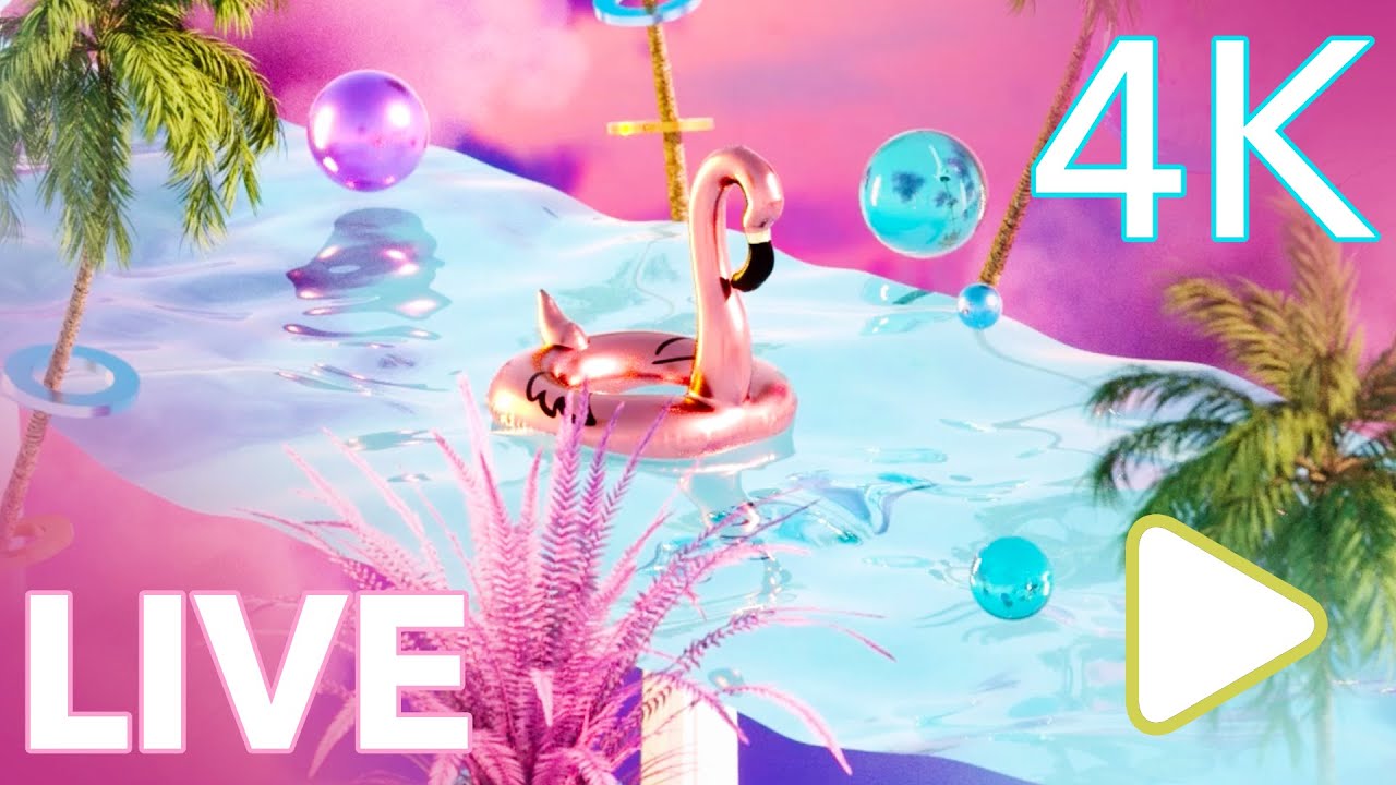 4K Live Wallpaper 2023 | The Lazy River | Pool Party | 3 Hour Smart TV Visual 