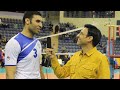 Smouha outside hitter Mohamed Gabal speaking after his team won the bronze medal at Men's African Cl