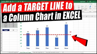 How to Add a Target Line to a Column Chart (2 Methods) screenshot 3