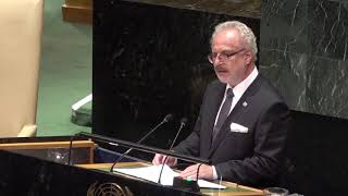 Valsts prezidenta Egila Levita uzruna ANO ĢA sesijas dalībniekiem Ņujorkā 24.09.2019.