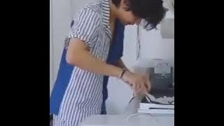v cooking food and feeding jin in a cute blue dress 'bts in thesoop'ep4 #kimtaehyung#jin#bts#btsv#v