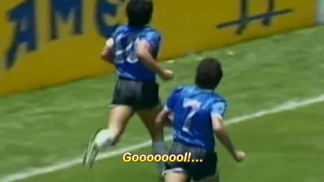 Diego Maradona 1986 World Cup Argentina England 2 1 Goal Of The Century Youtube
