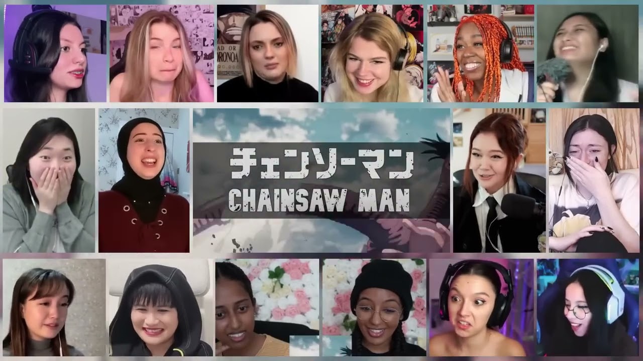Girls React Chainsaw Man Episode 4 Reaction Mashup   チェンソーマン