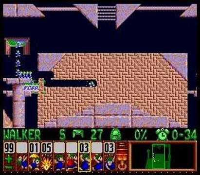 Lemmings - Mayhem Level 16 Solution