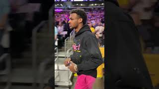 Bronny In The House For Warriors-Lakers Game 3