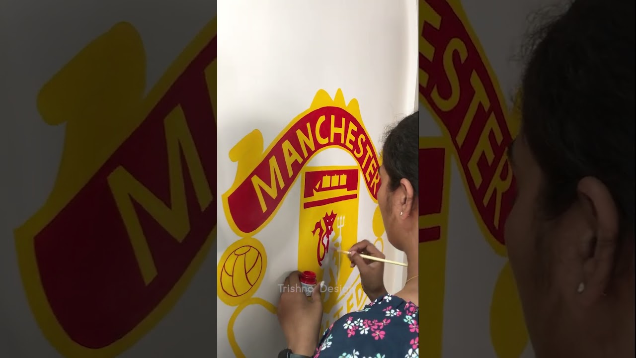 Manchester logo painting | Manchester United | Football logo