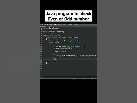 Java Program to check Even or Odd number | Pahadi Coder - YouTube