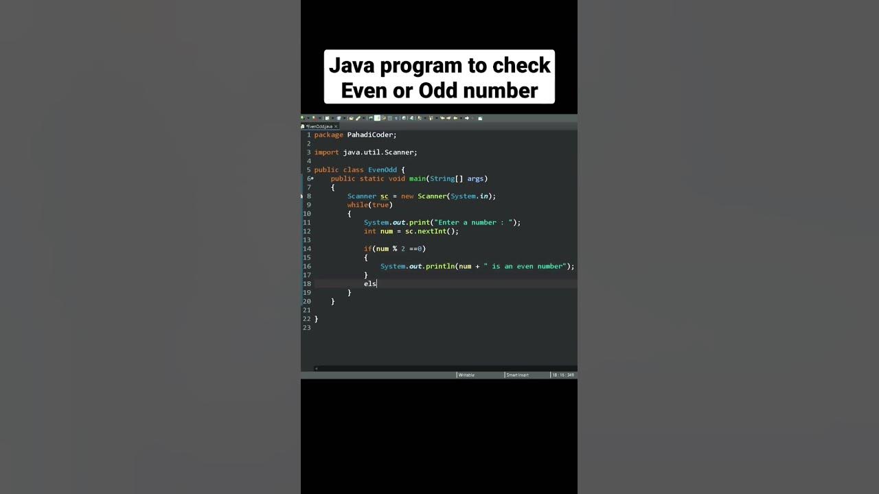 Java Program to check Even or Odd number | Pahadi Coder - YouTube