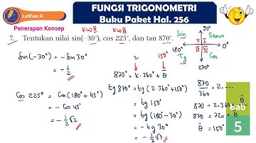 LATIHAN A NO 7 TRIGONOMETRI FUNGSI DAN PEMODELANNYA MATEMATIKA TINGKAT LANJUT KELAS 11