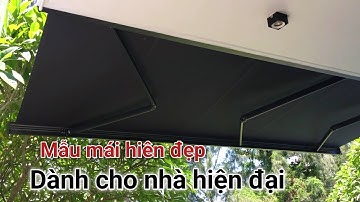 Mái hiên bạt cuốn tự động đẹp cho mẫu nhà hiện đại | Trinh AGS