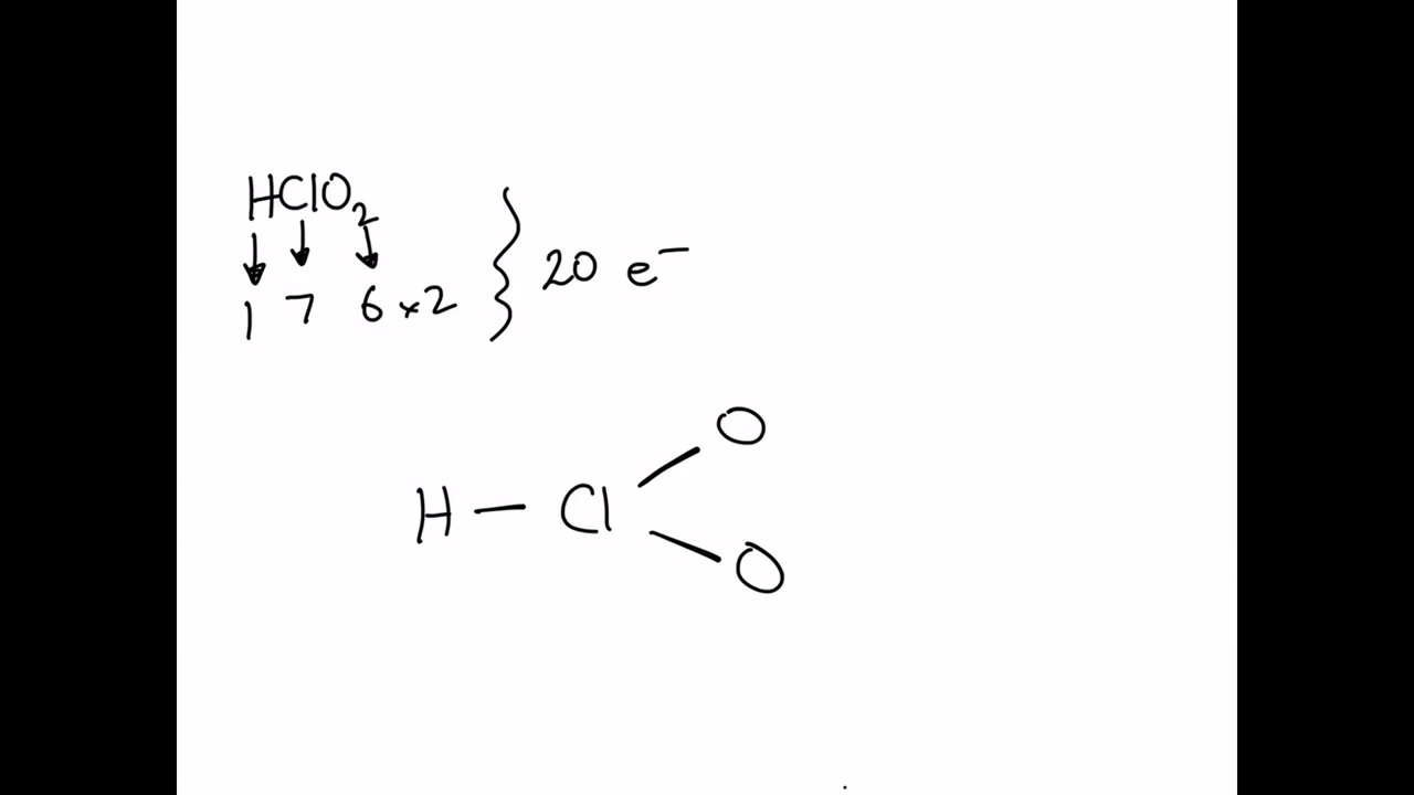 Lewis structure for HClO2