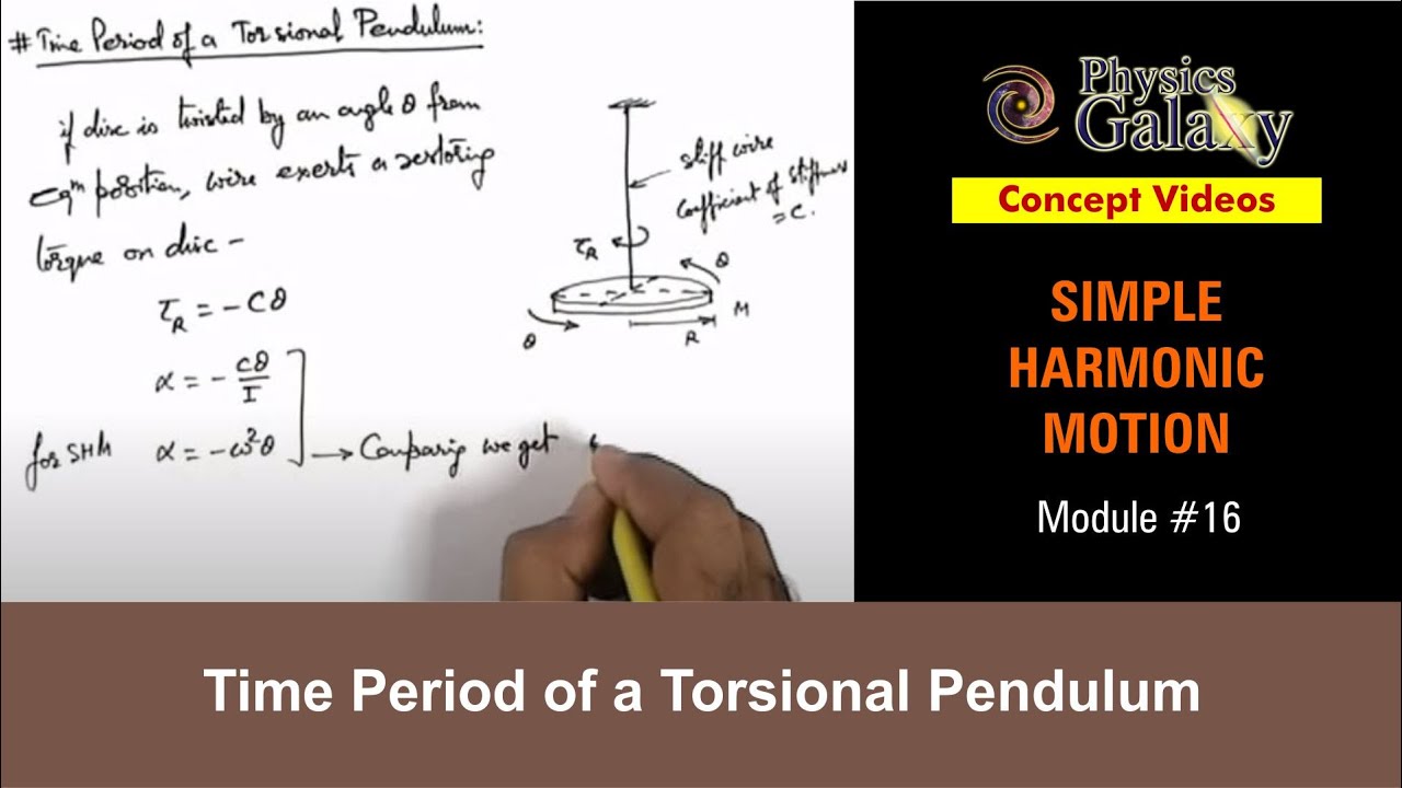 Class 11 Physics | Simple Harmonic Motion | #16 Time Period of a Torsional Pendulum | For JEE & NEET