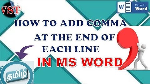 Add comma at the end of line easily in MS Word | Joining all lines into single paragraph quickly