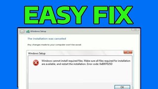 Fix Windows cannot install required files Error 0x8007025D in Windows 11/ 10 / 8 / 7 During Install