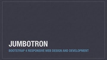 Bootstrap 4 (Alpha 6) components: Jumbotron