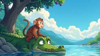 The Monkey and the Crocodile 🐒🐊 | Panchatantra Moral Story for Kids #kidsstory