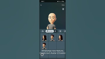 WhatsApp new feature, Create own Avatar (#CGeeks)