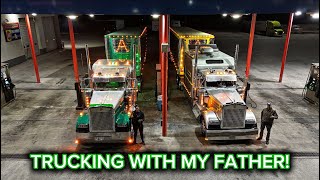 Trucking With My Father Never Gets Old! | Pulled Over By DOT | I Hit A Tree