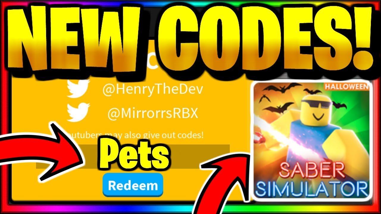 All New Secret Op Working Codes Pets Update Roblox Saber - new pets saber simulator codes and halloween update roblox