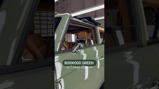 Rate this Boxwood Green Vintage Bronco + Ball Glove Brown leather interior #asmr #vintage #broncos