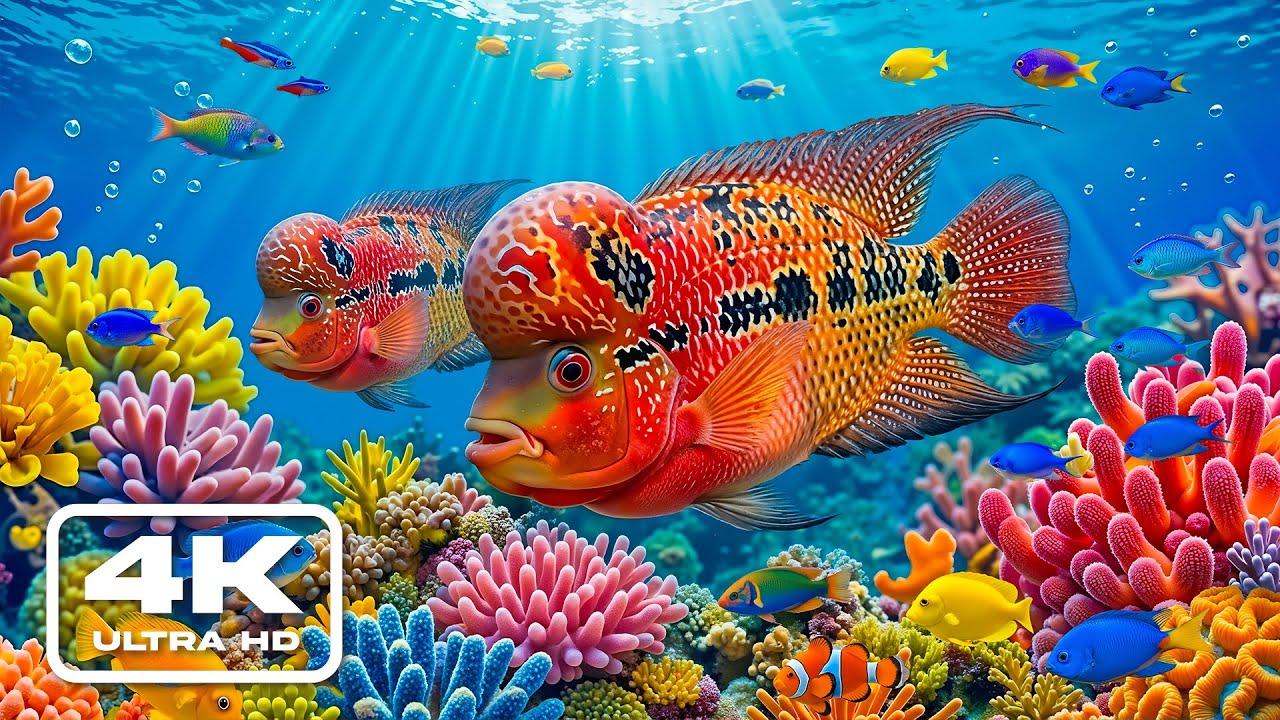 Animals of the Ocean 4K – Explore Vibrant Sea Life & Calming Ocean Sounds for Relaxation