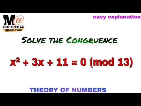 QUADRATIC CONGRUENCE EXAMPLES