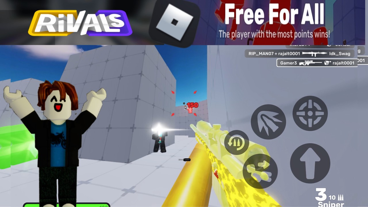 Pro & Skilled Rivals Gameplay | Roblox | Rivals | Rivals Free For All ...