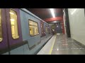 Станция «Мневники». Состав «Ока» в окраске бакинского метро 2 03 апреля 2021