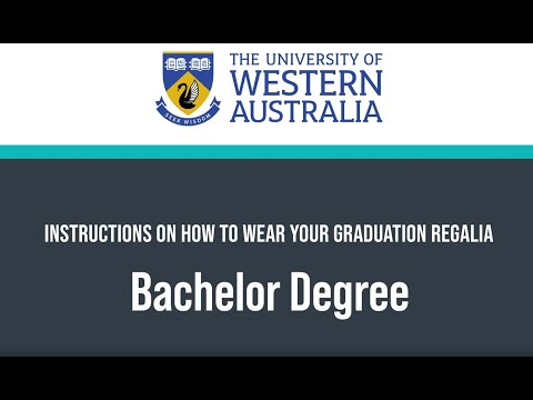 How to wear your UWA Graduation Regalia – Bachelor Degree