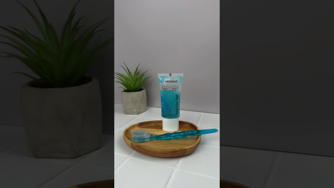 Очищення язика  Tong Clin гель + скребок від Miradent